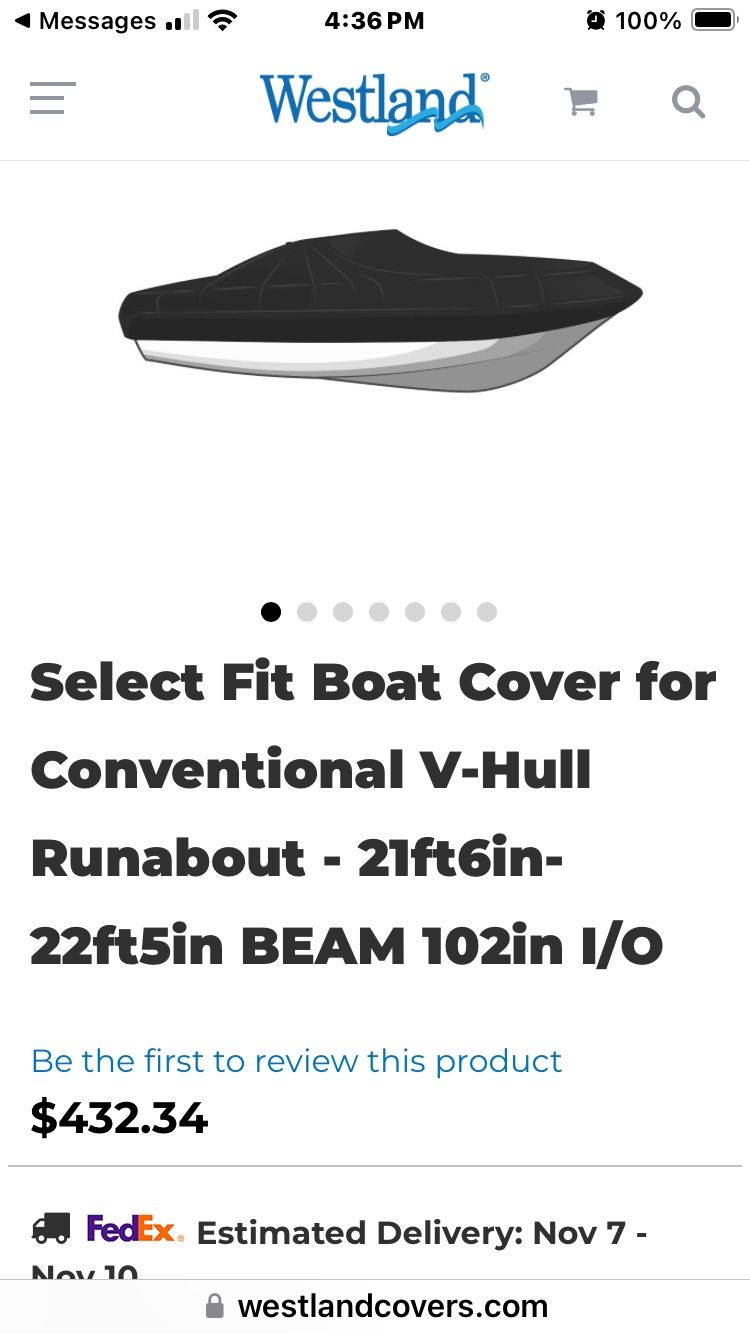 Boat Cover V-Hull OBO