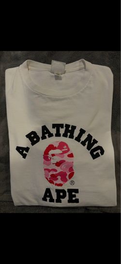 BAPE White Pink Camo Ape Head T-Shirt – Men’s Size XL