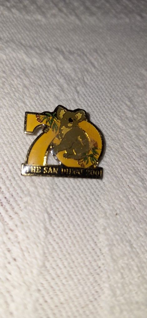 Celebrated 1986 San Diego Zoo Pin 70th Year Anniversary Souvenir Koala Bear Lapel Enamel Collectible Hat Lapel