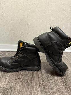 Cat Caterpillar Track ST Men's Steel Toe Boots Work and Safety Black Leather