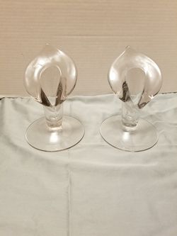 Vintage Mid-century Calla Lily Pair Of Candle holder