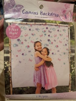 Butterfly Floral Canvas Backdrop