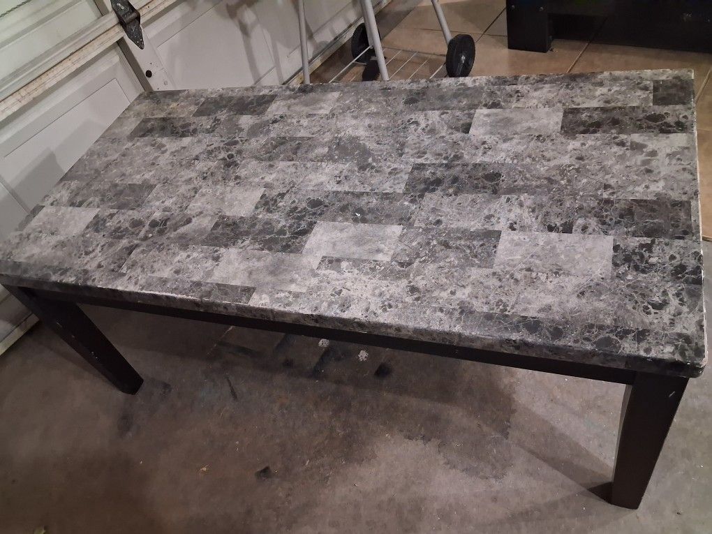 Gray Top Coffee Table 