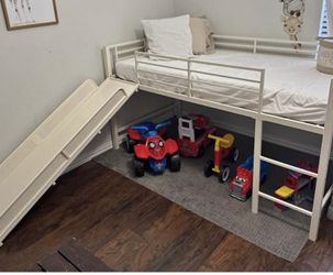 TWIN LOFT BED FRAME WITH SLIDER