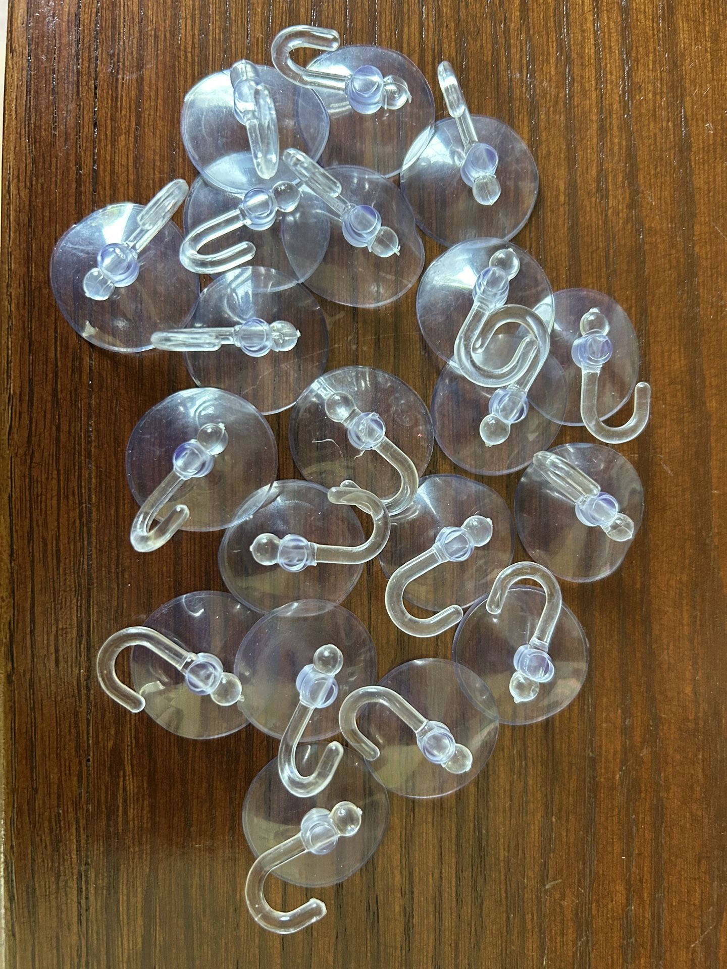 20 PCS Suction Cups Hooks 30 MM/1.2 Plastic Sucker Pads