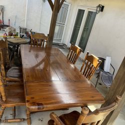 Table with six chairs