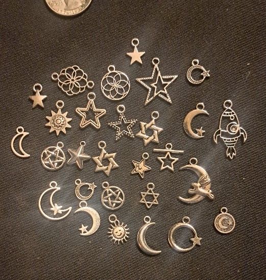 Stars and moons charms.