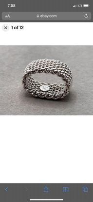 TIFFANY & CO. STERLING SILVER 925 SOMERSET MESH BAND