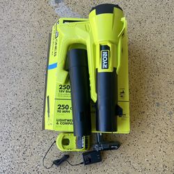 RYOBI ONE+ 18V 90 MPH 250 CFM Cordless Battery Leaf Blower/Sweeper with 2.0 Ah Battery and Charger