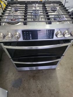 Ge stove convection 2 oven  gas full working