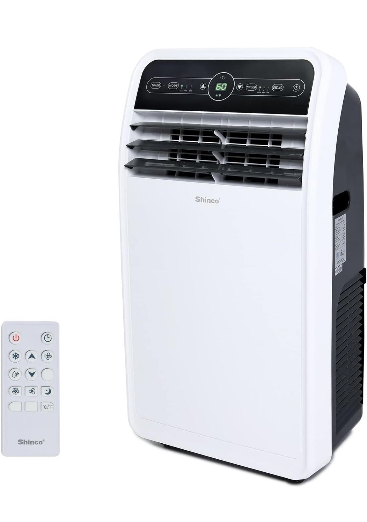 Shinco 12,000 BTU Portable Air Conditioner, Portable AC Unit with Built-in Cool, Dehumidifier&Fan Modes for Room up to 400 sq.ft, Room Air Conditioner