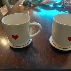 Antique Cup And Plates Set Of 2 For 2