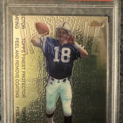 1998 Finest w/ Coating Peyton Manning ROOKIE #121 PSA 9 MINT 