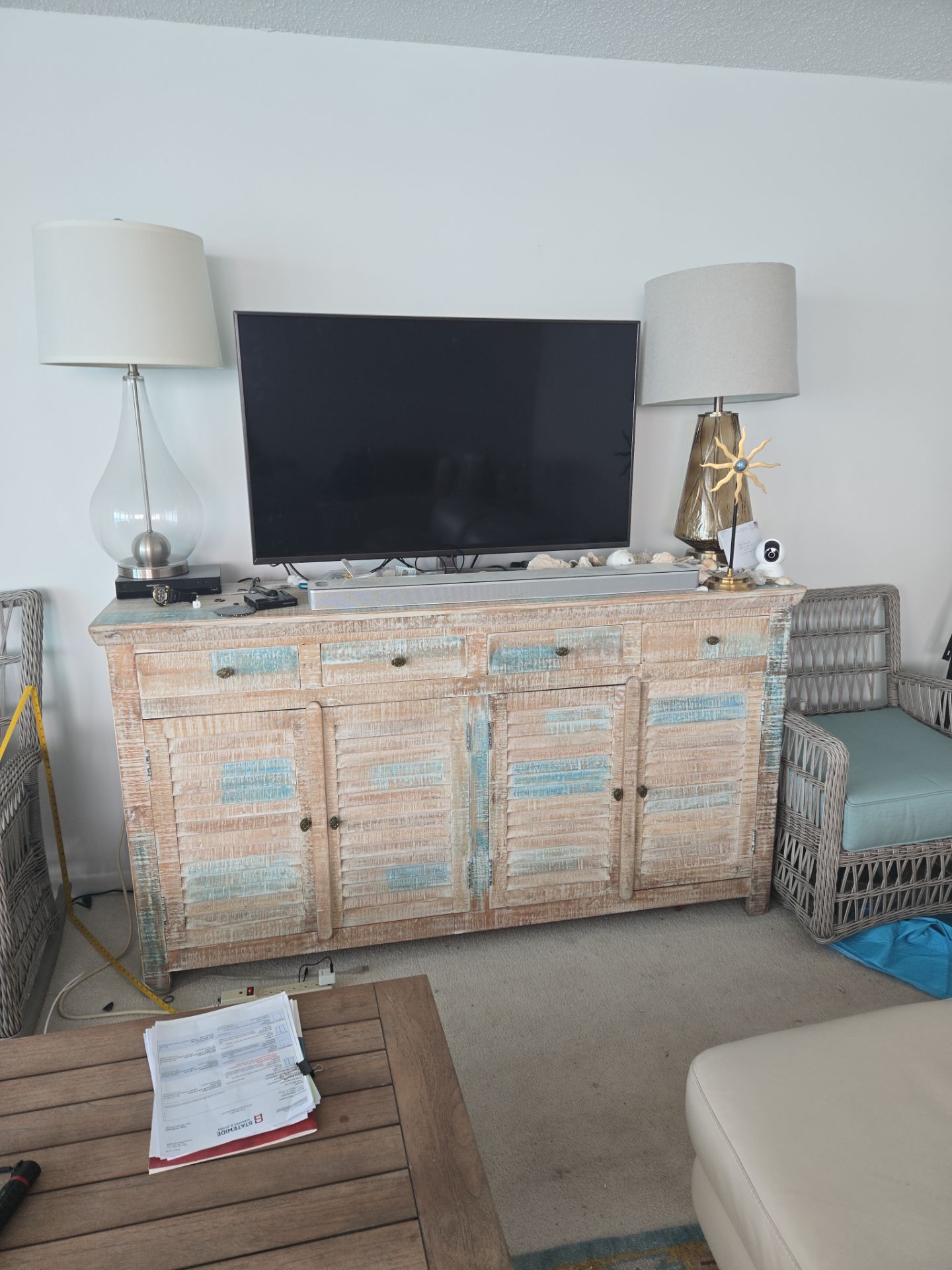Solid wood 60x40-inch cabinet.
