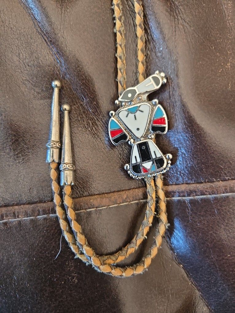 Vintage Zuni Thunderbird Bolo Tie