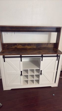 Farmhouse Coffee Bar / Wine Bar Cabinet – $150