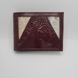 Western Tooled Leather Bi-fold Wallet  