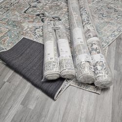 new Allen + Roth with stainmaster rug amd runner set 8x10 and 5x8