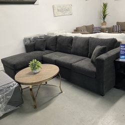 Brand New Grey Sectionals With Free Ottoman 