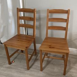 2 Wood Chairs