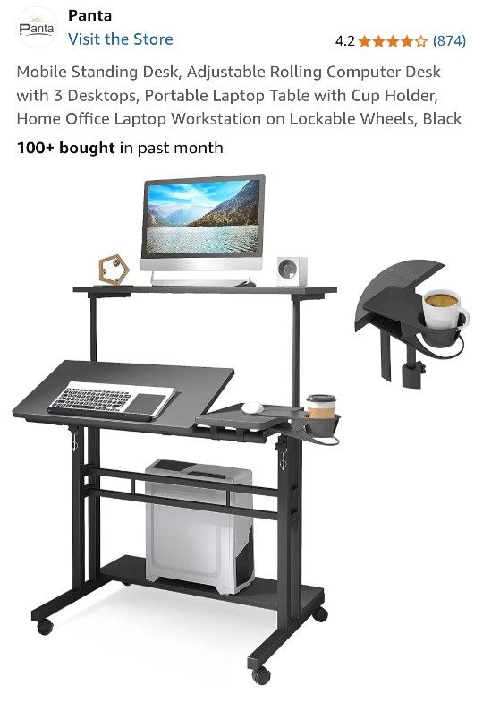 Adjustable Standing Desk / Computer Cart