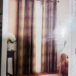 Plaid Window panel/curtains