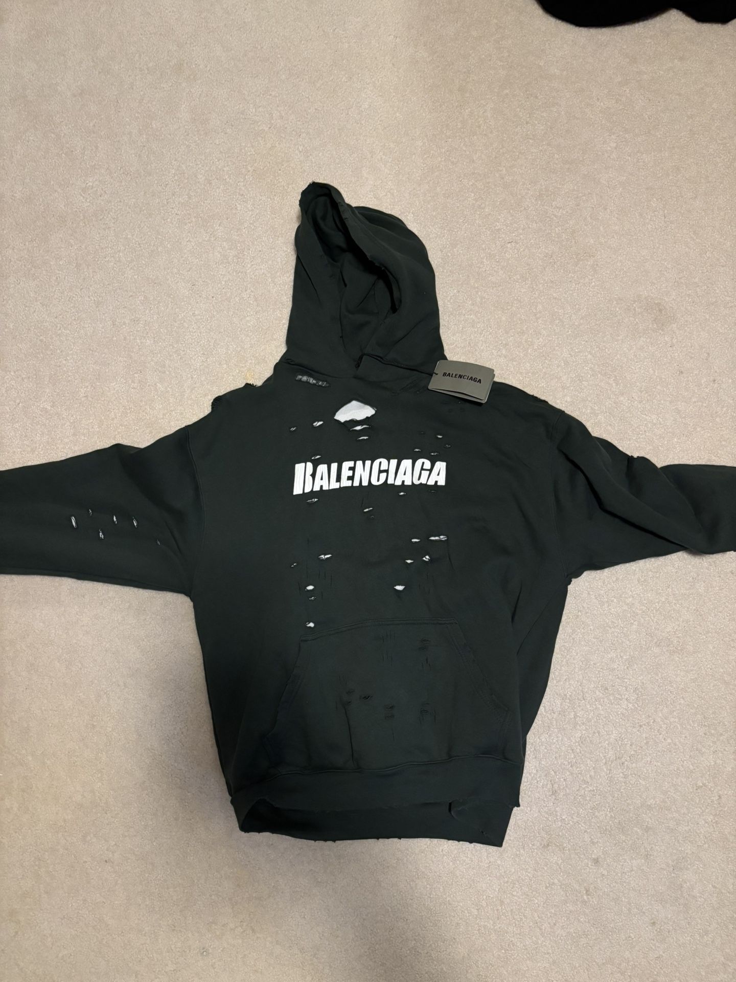 Balenciaga distressed hoodie 