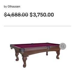 Olhausen 7 Foot Pool Table New Price Is 3800