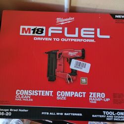 Milwaukee Fuel Finish Gun 18ga TOOL ONLY 