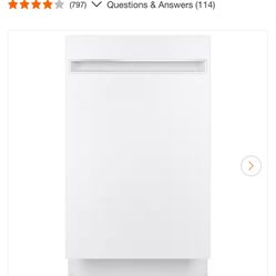 Profile 18 in. Top Control ADA Dishwasher in White with Stainless Steel Tub and 47 dBA