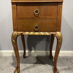 Vintage Country French Walnut Nightstand ~ End Table