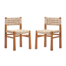Acacia Wood Outdoor Patio Dining Chairs