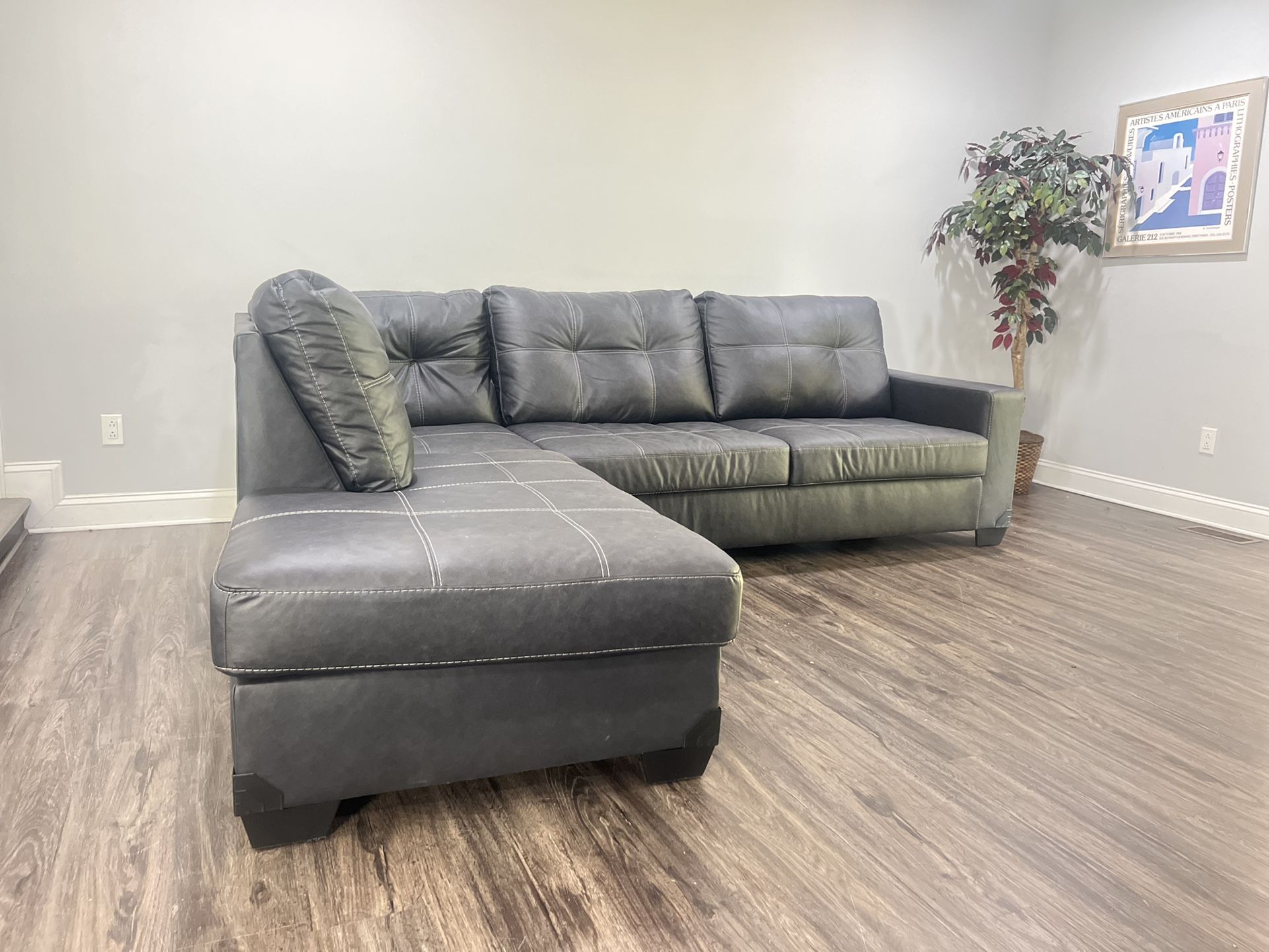 Ashley Gray Sectional, New! (Free Delivery!)