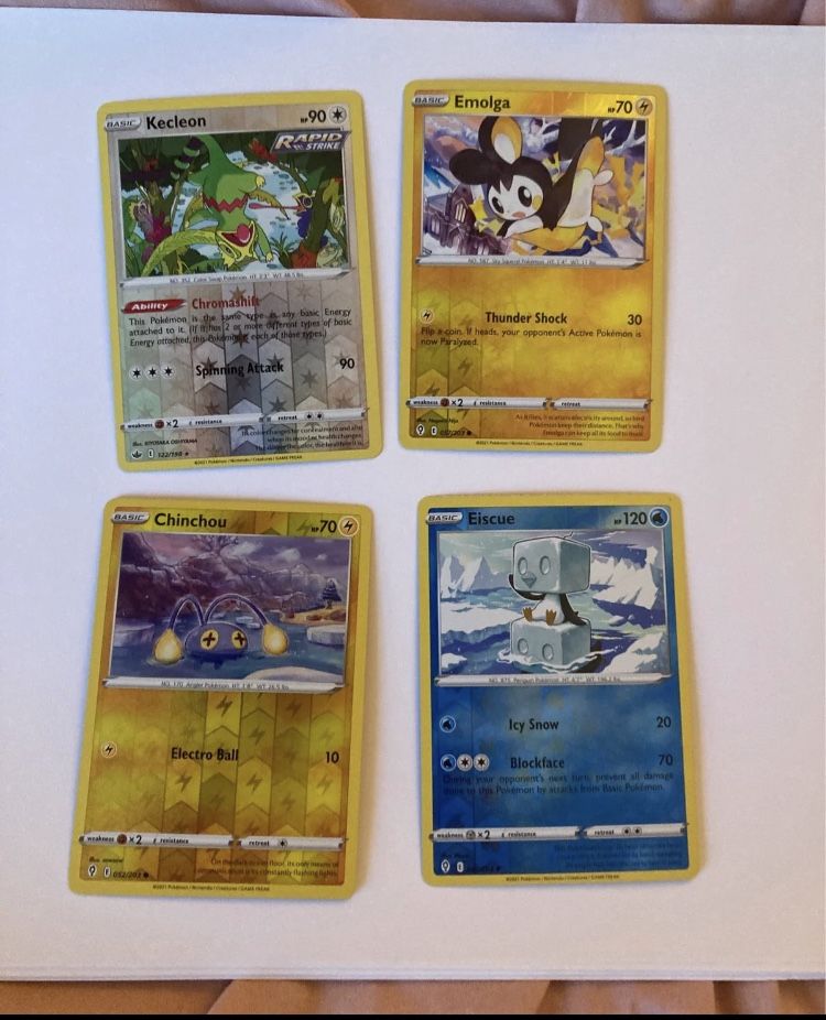 4 Rare Pokémon Cards