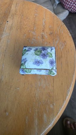 Violet Chintz Trinket Box