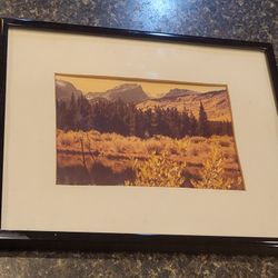 Sepia tones matted framed landscape 8x11"