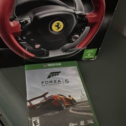 Ferrari Racing Wheel And Game For Xbox 
