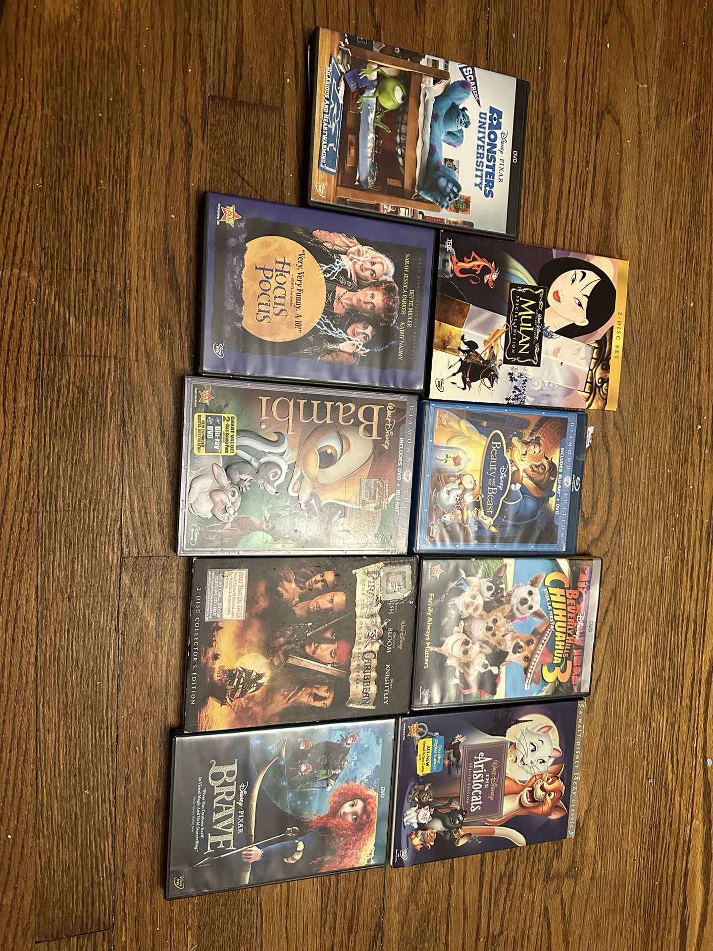 9 Disney DVDs 