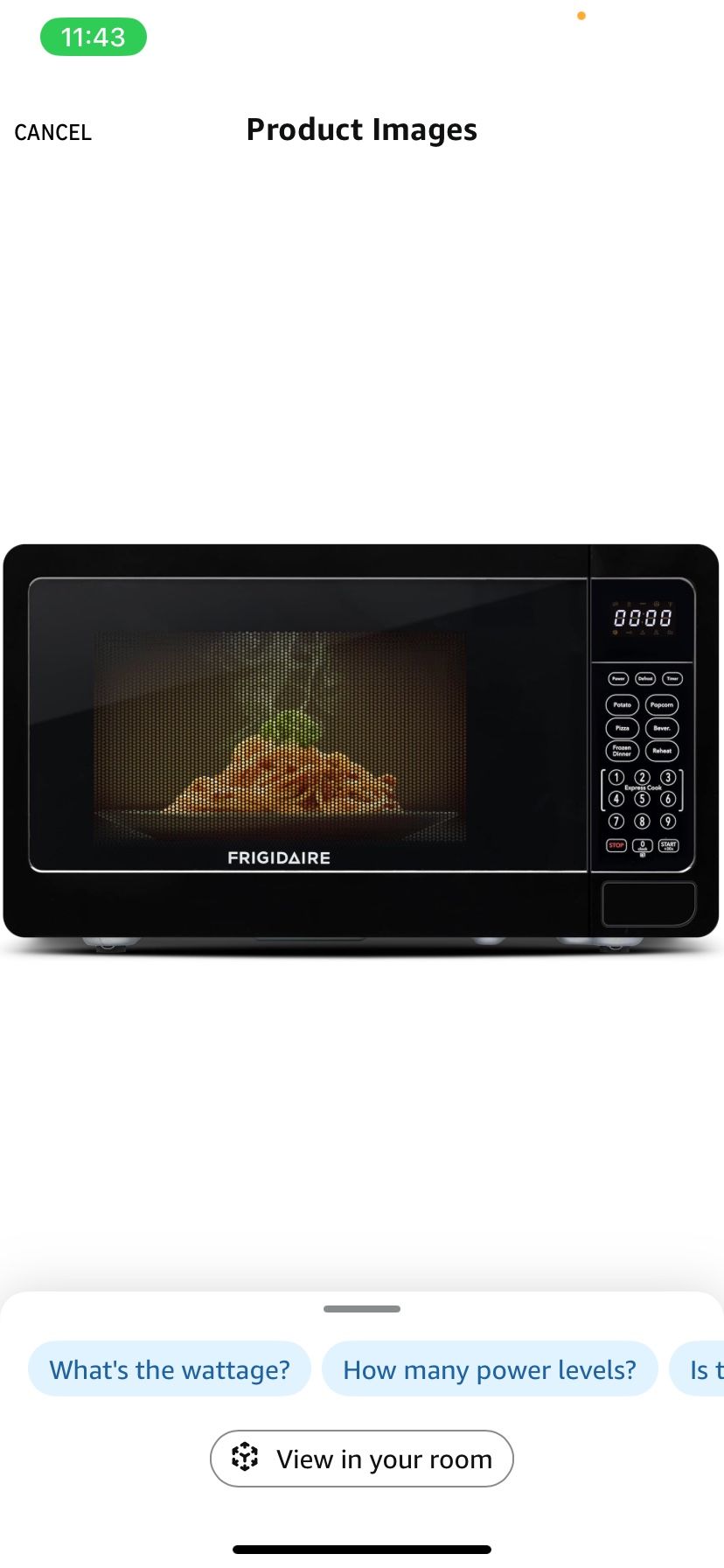 FRIGIDAIRE EMW733BLACKAMZ 0.7 Cu. Ft. Microwave, Black