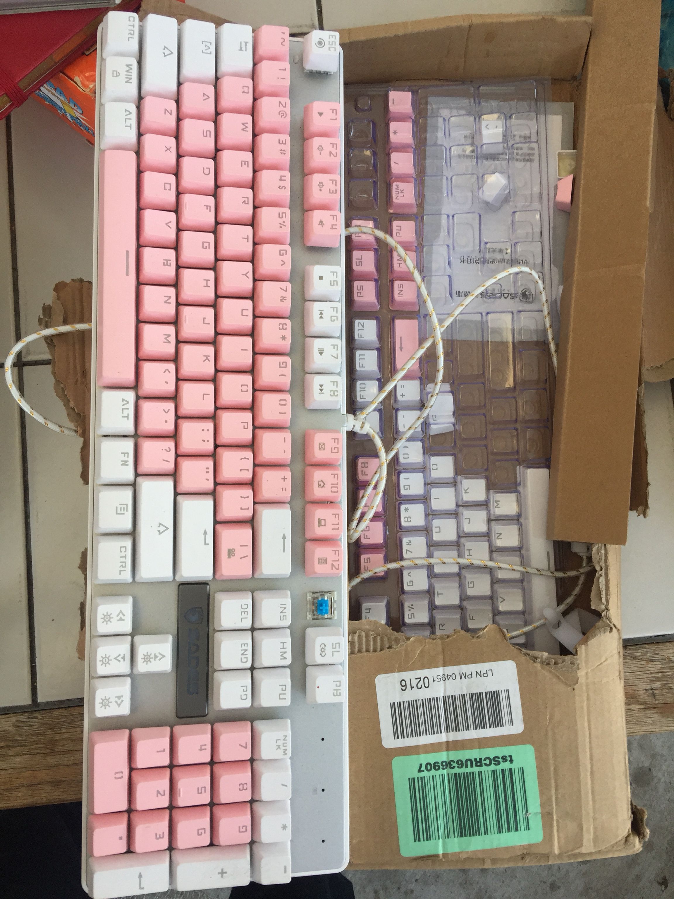 Cute Pink Keyboard With Replacement Parts (key board)