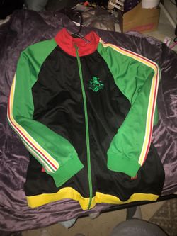 Rasta Track Jacket Black Green Red Yellow