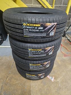 BLACKHAWK 215/60r16 TIRES 