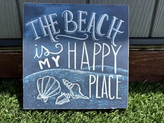 The Beach Is My Happy Place Wall Art