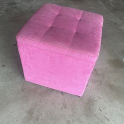 Pink Storage Stool 