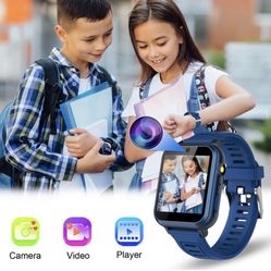 Smart Watch for Kids with 24 Puzzle Games HD Touch Screen Camera Music Player Pedometer Alarm Clock Calculator Flashlight 12/24 hr Kids Watches Gift f