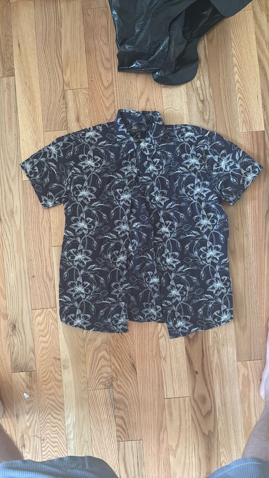 Slate And Stone Hawaiian Palm Tree Shirt