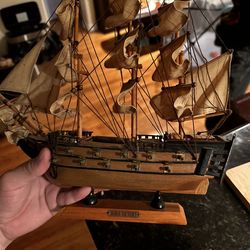 Vintage Wooden HMS Victory Ship Model - Nelson’s Famous Flagship