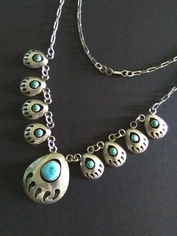 Vintage Navajo sterling silver necklace