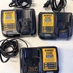 3 DEWALT BATTERY CHARGERS only