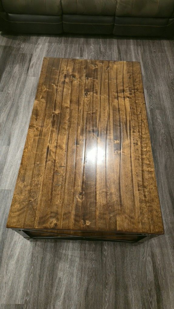 Urgent sale Coffee Table- Heavy Hardwood Iron 